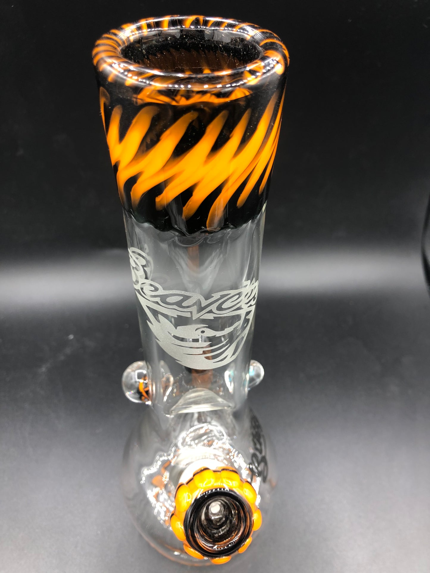 10" Beaker Binger Bong with Sandblasting and marbles