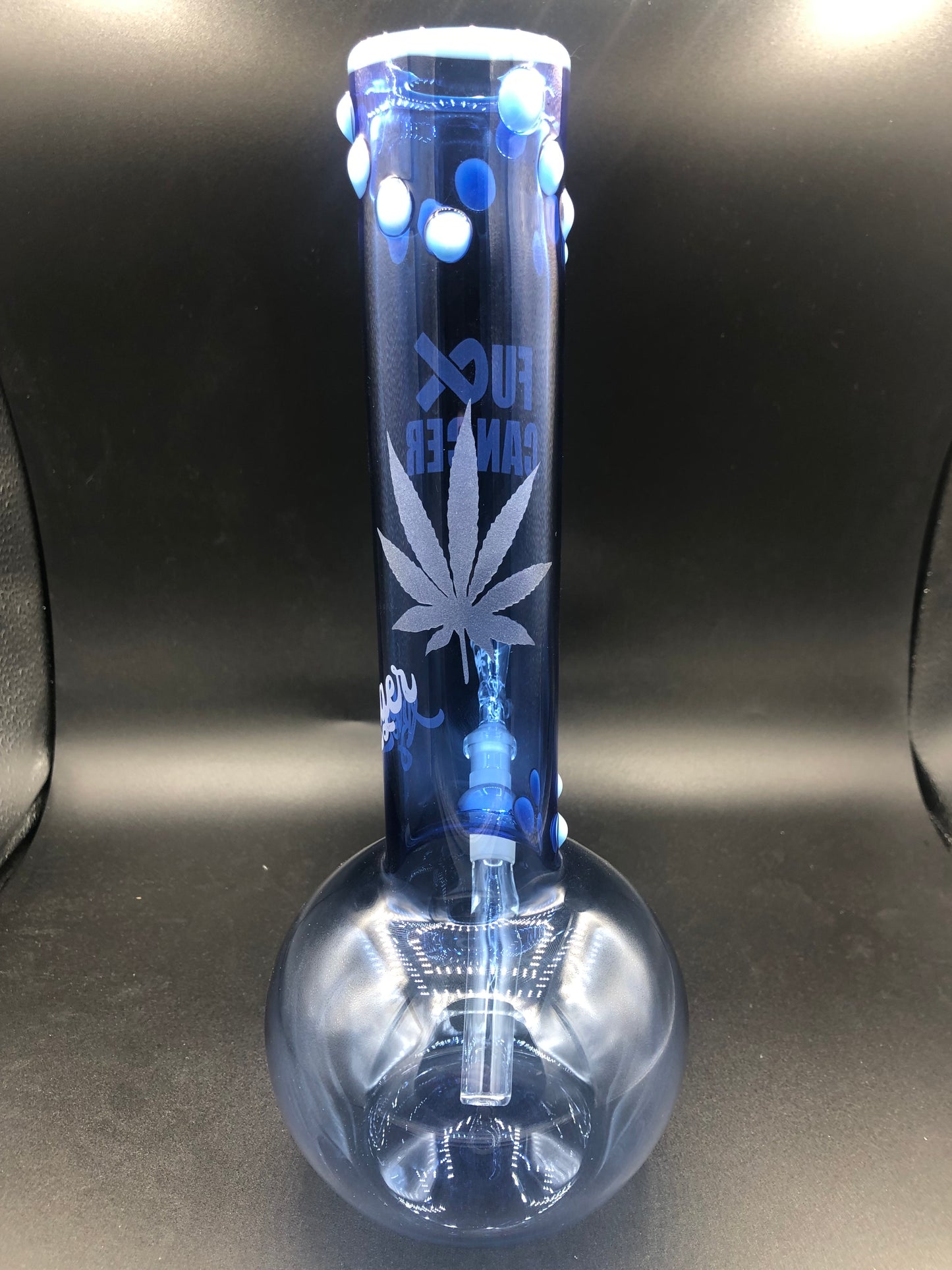 11" Single Bubble Binger Bong W/Sand Blasting Images 1001