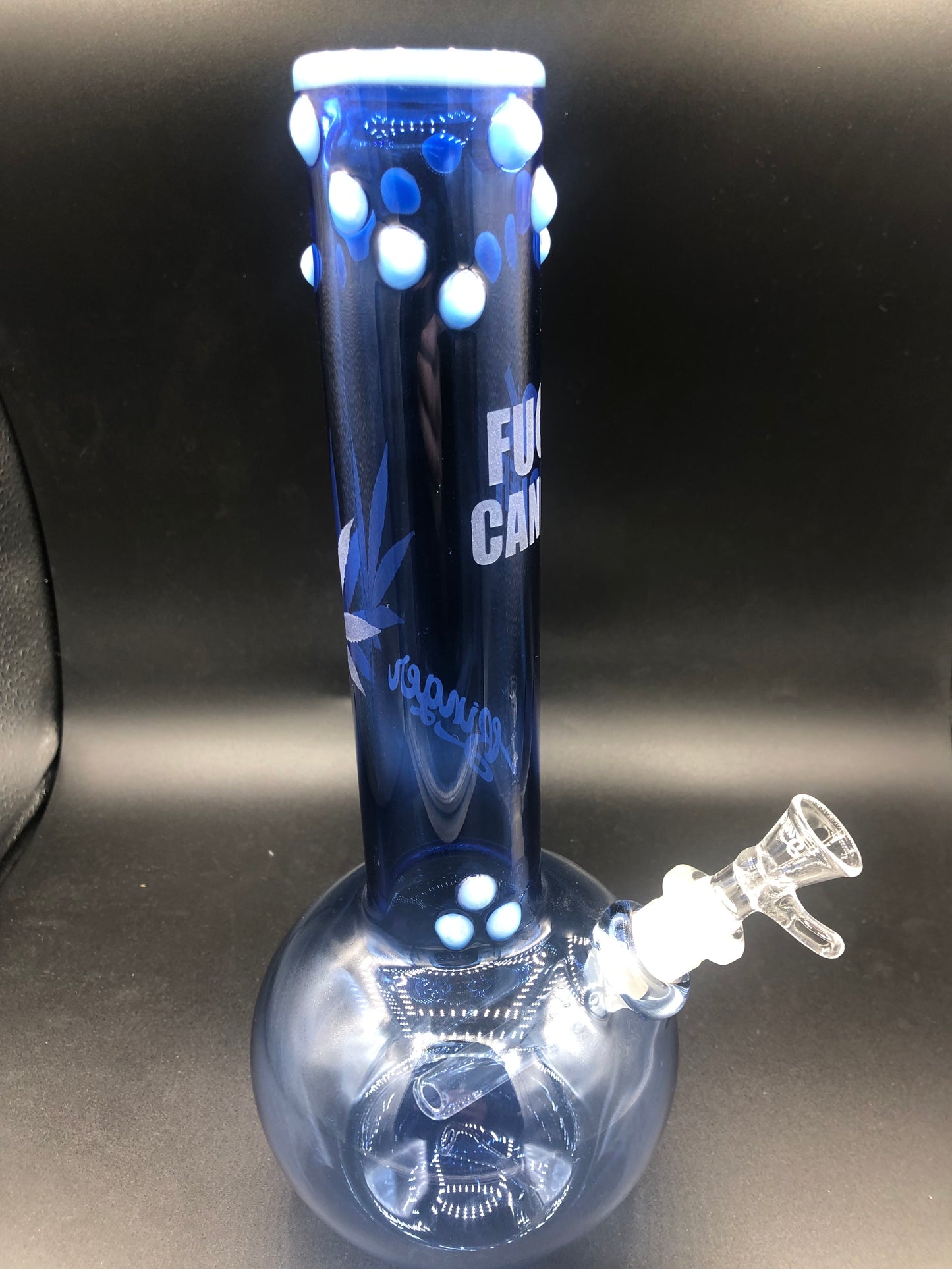11" Single Bubble Binger Bong W/Sand Blasting Images 1001