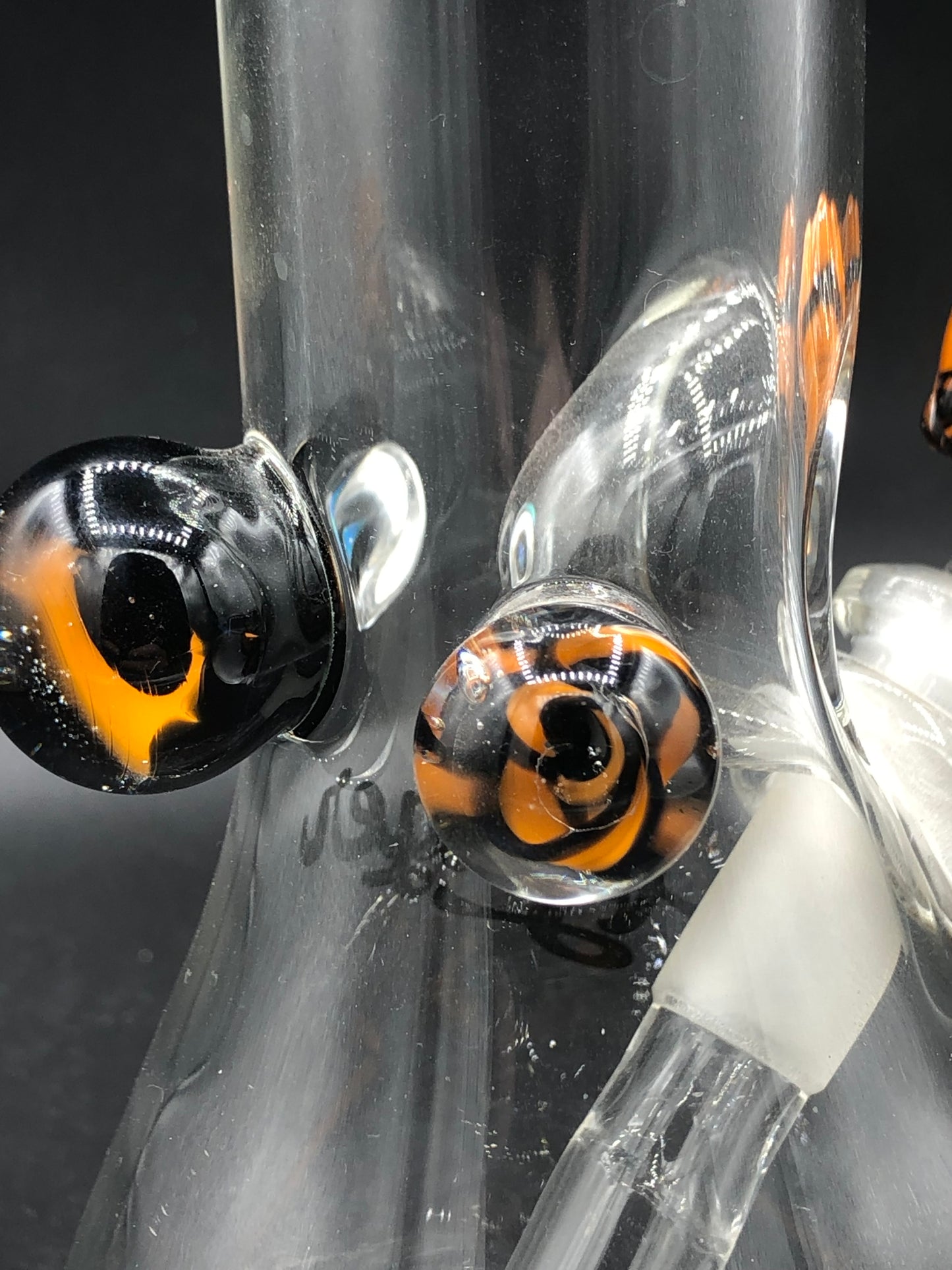 10" Beaker Binger Bong with Sandblasting and marbles