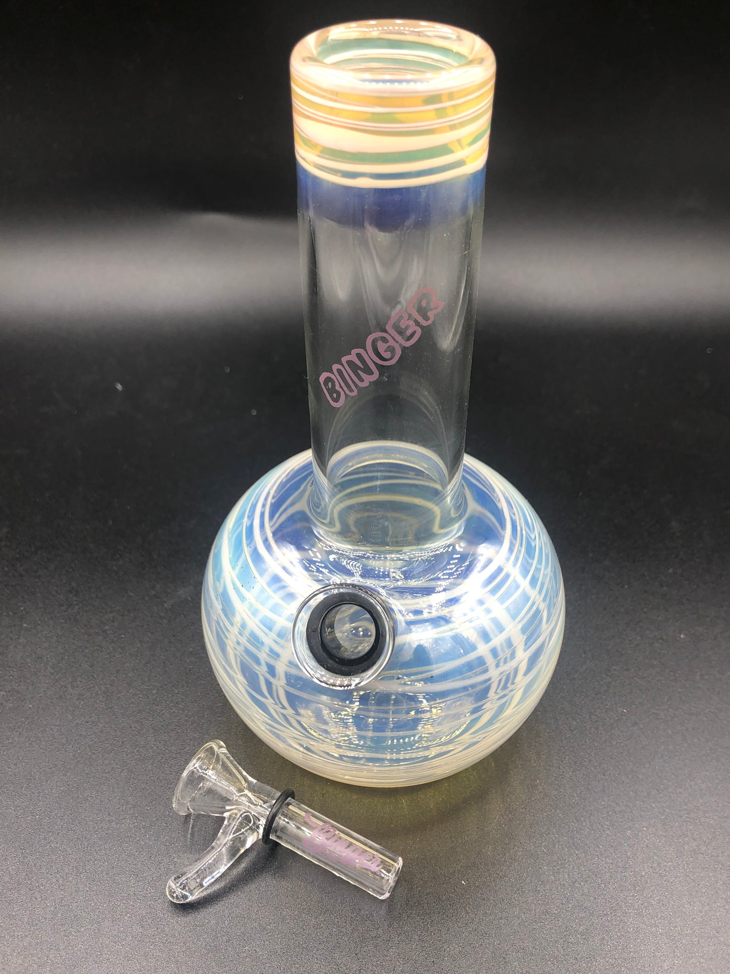 6 1/4” Grommet Style Mini Binger  Bong 004