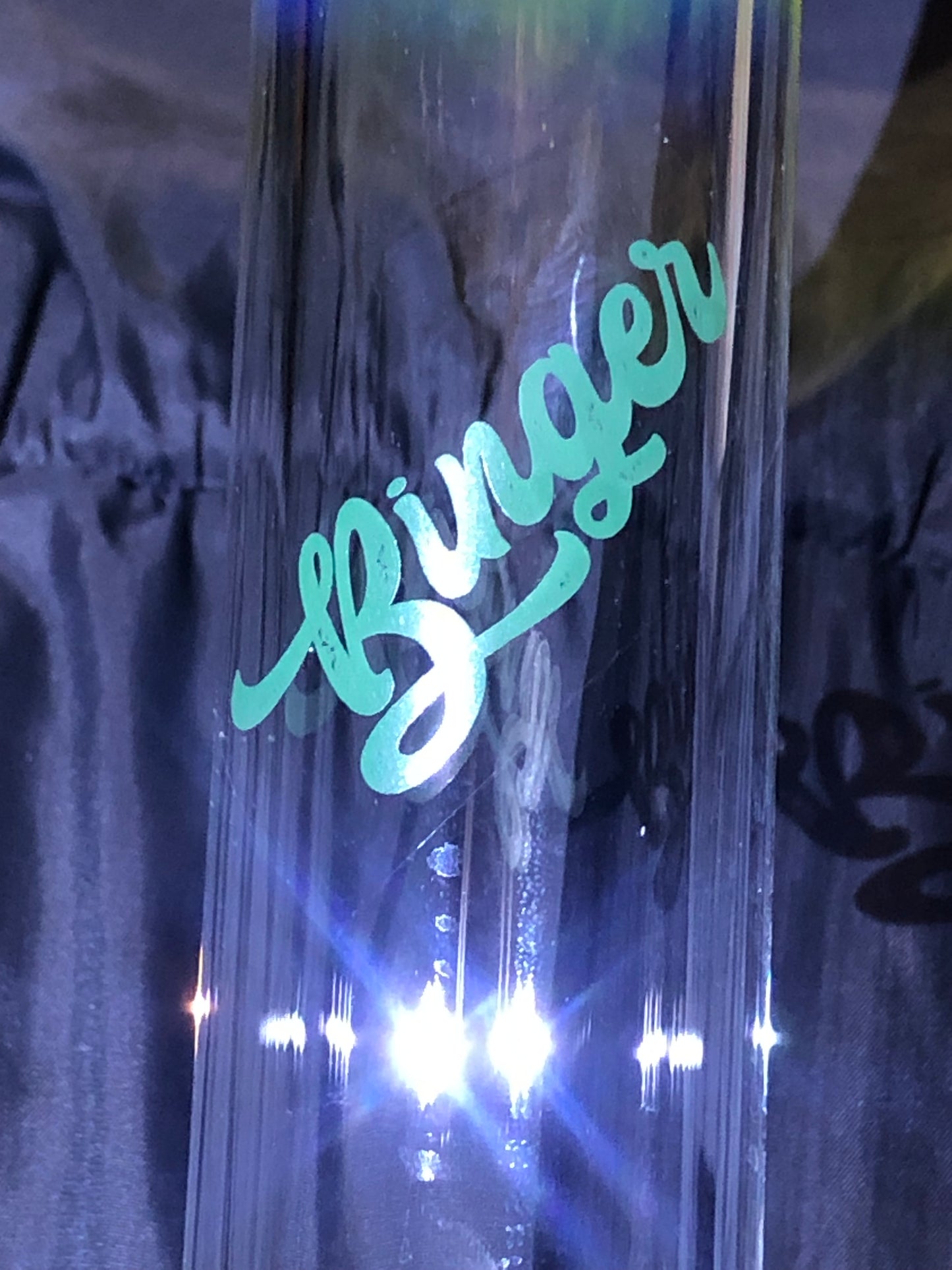 Silver Fume Double Bend Binger Bong 5002