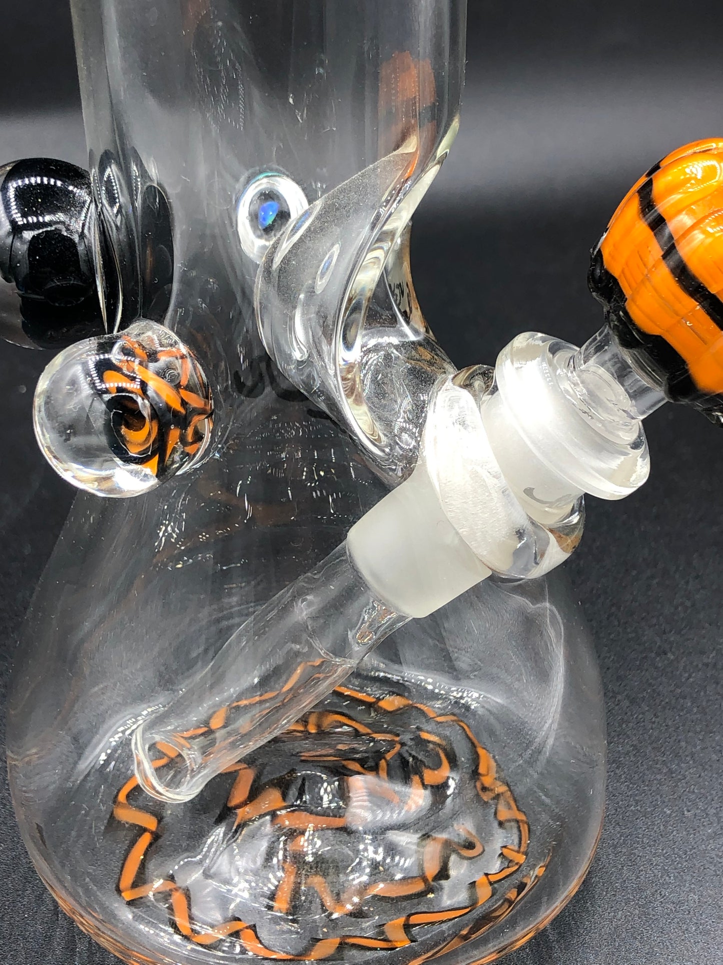 10" Beaker Binger Bong with Sandblasting and marbles